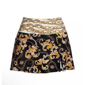 NWT! Boston Proper Sense Filigree Status High Waist Skirted Swim Bottom S